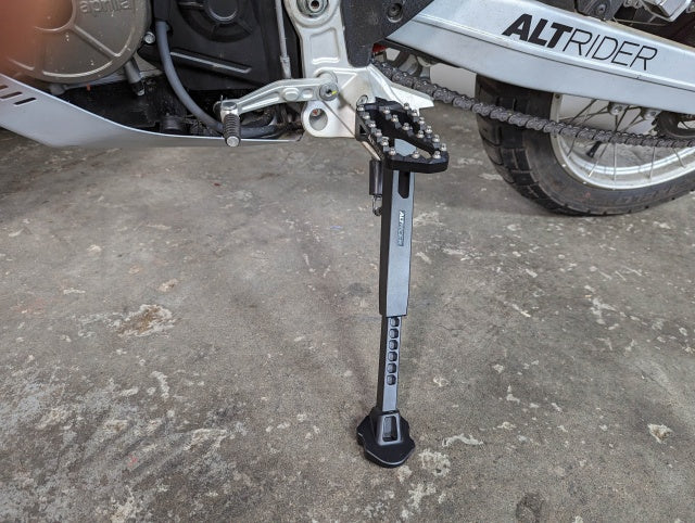 AltRider Adjustable Aluminum Side Stand for the Aprilia Tuareg 660