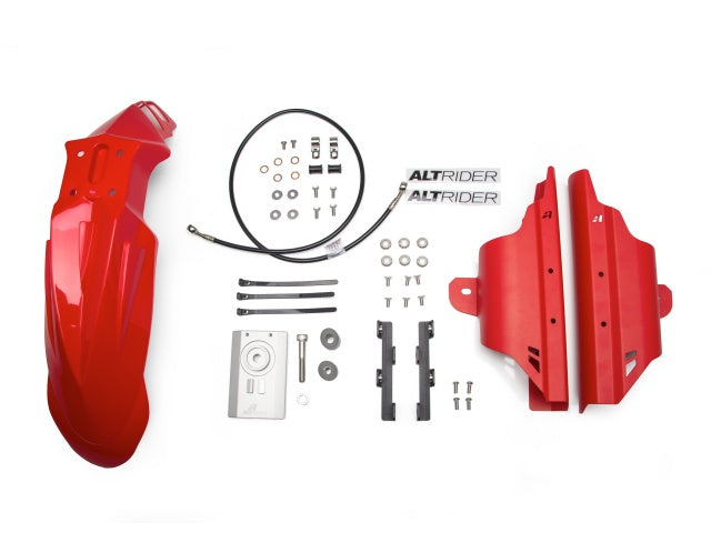 AltRider High Fender Kit for the Ducati DesertX - Red
