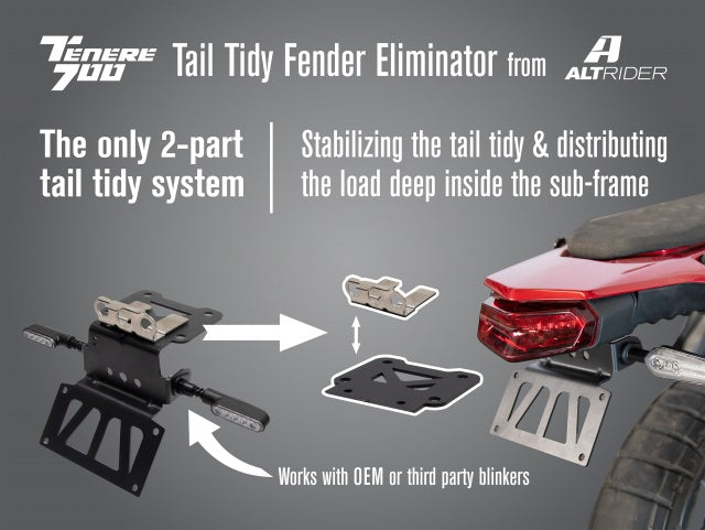 AltRider Tail Tidy Fender Eliminator with LED Light Kit for the Yamaha Tenere 700
