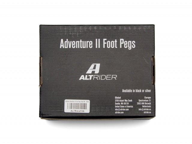 AltRider Adventure II Foot Pegs for Yamaha Tenere 700 and KTM / Husqvarna / GasGas Models - Black