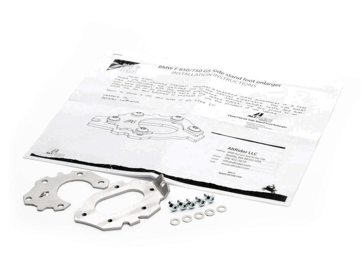 AltRider Side Stand Enlarger for the BMW F 850 / 750 GS - Silver
