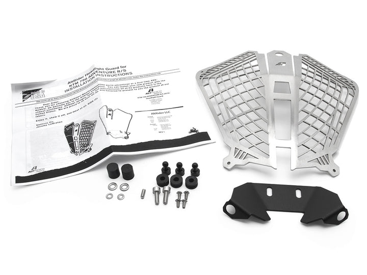 AltRider Stainless Steel Headlight Guard for KTM 790/890 Adv / R (2019-2022) - Silver