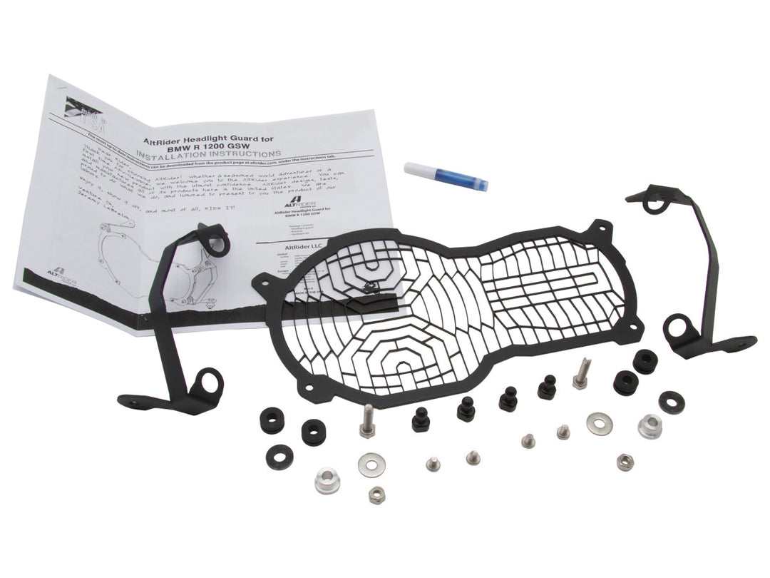 AltRider Headlight Guard Kit with Stainless Steel Lens for the BMW R 1200 & R 1250 GS /GSA