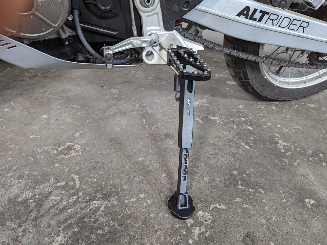 AltRider Adjustable Aluminum Side Stand for the Aprilia Tuareg 660